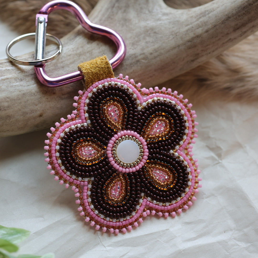 Keegan W. Floral Beaded Bag Charms/Keychains