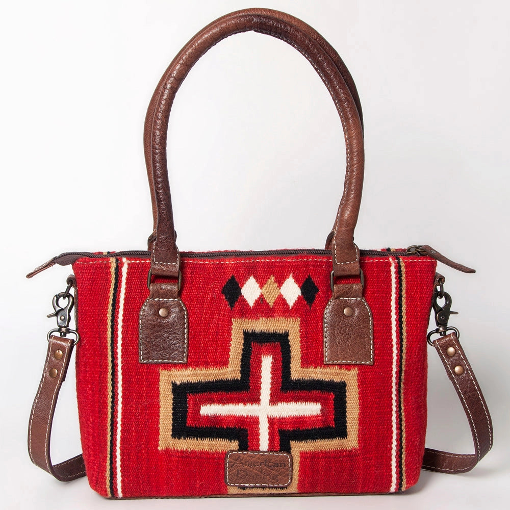 LS Western Red Saddle Blanket Crossbody Bag