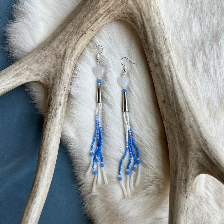Morine M. Dentalium Fringe Earrings