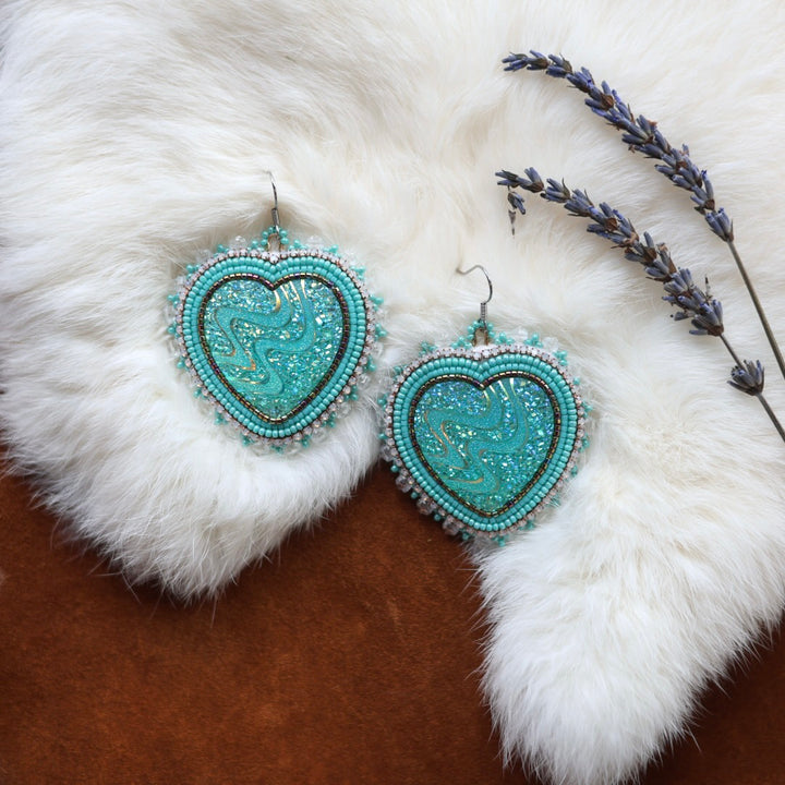 Faye's Beadiful Creations Monochrome Beaded Hearts
