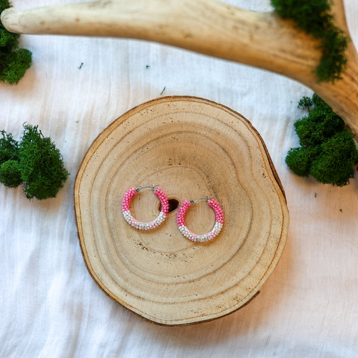 Dee Iyapes Beaded Hoop Earrings