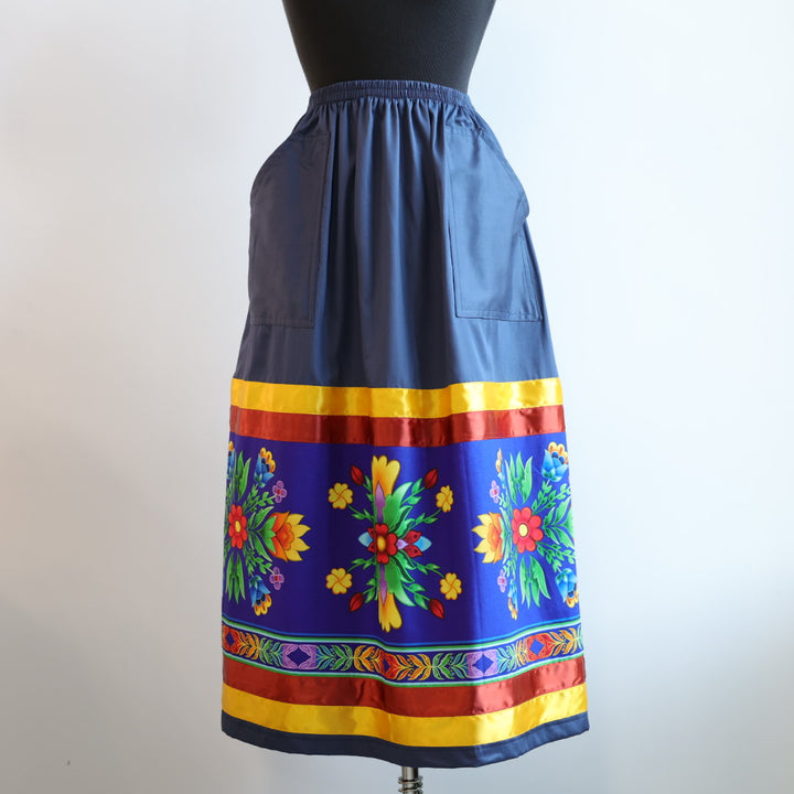 Margaret R. Floral Panel Ribbon Skirt