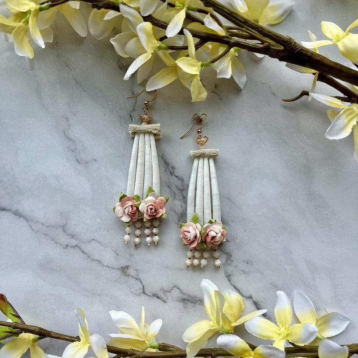 Dentaliums By Dionne Floral Dentalium Earrings