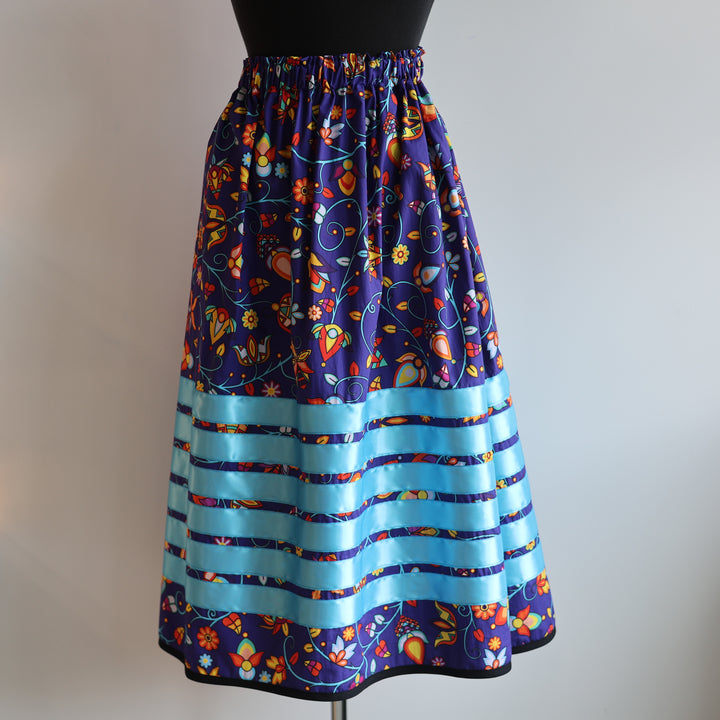 Phoenyx Designs Royal Blue Floral Ribbon Skirt