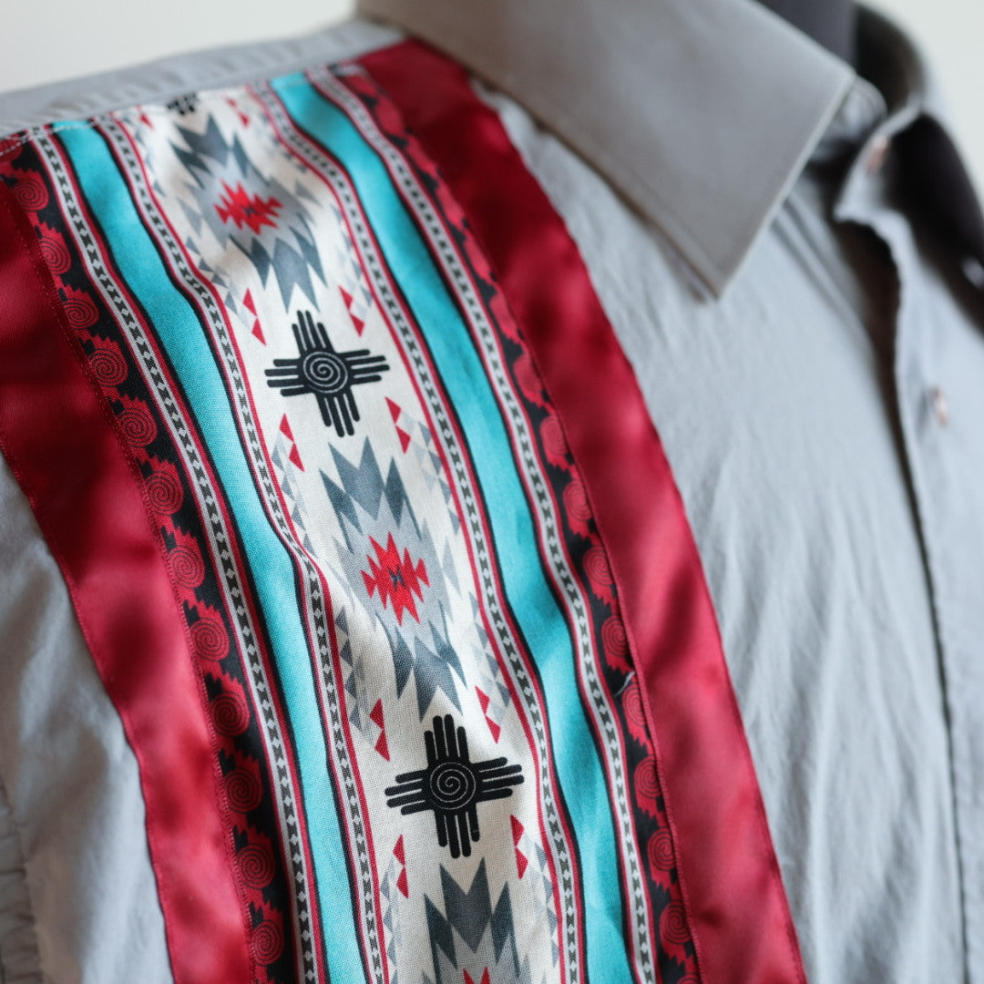 Phoenyx Designs Burgundy Southwest Ribbon Shirt