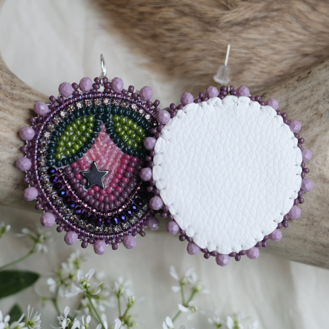 Keegan W. Purple Strawberry Earrings