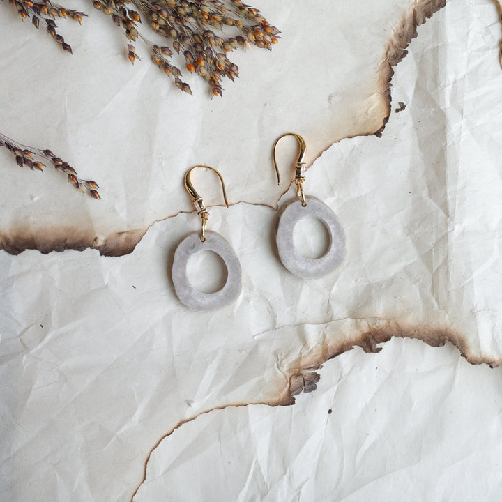 TLee Beads Carved Deer Antler Earrings