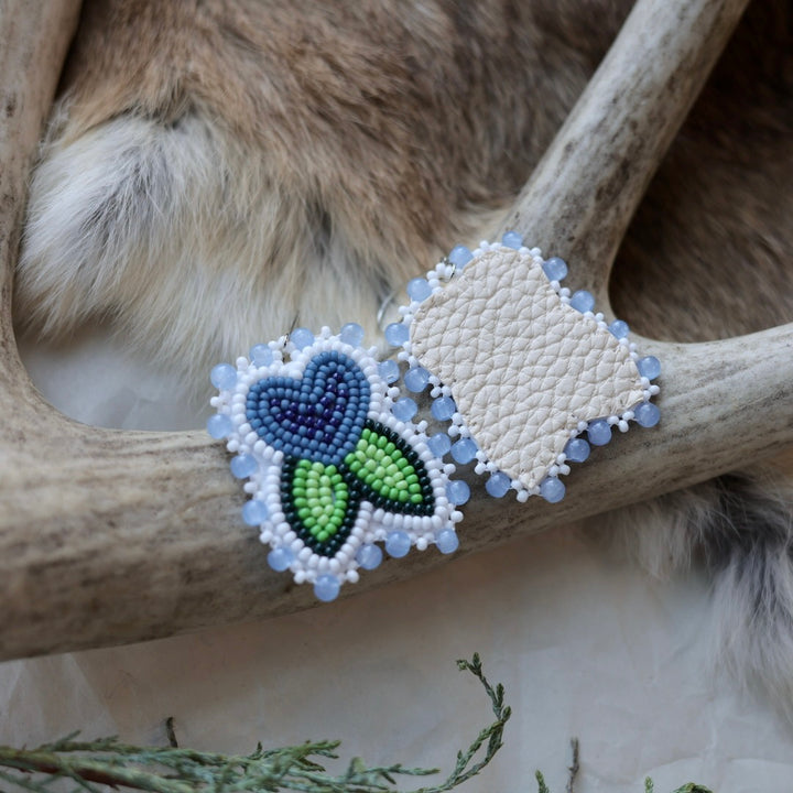 Keegan W. Blueberry Heart Earrings