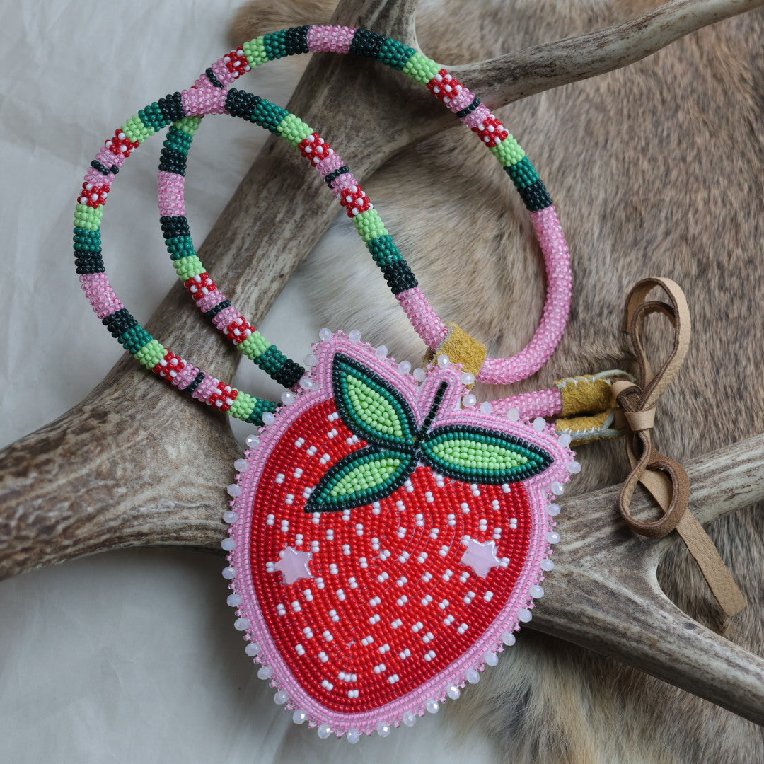 Keegan W. Beaded Strawberry Medallion