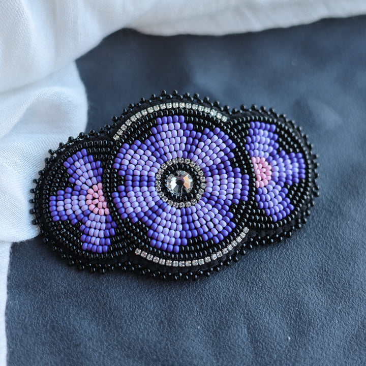 Beth Rose Designs Purple Beaded Hairpiece