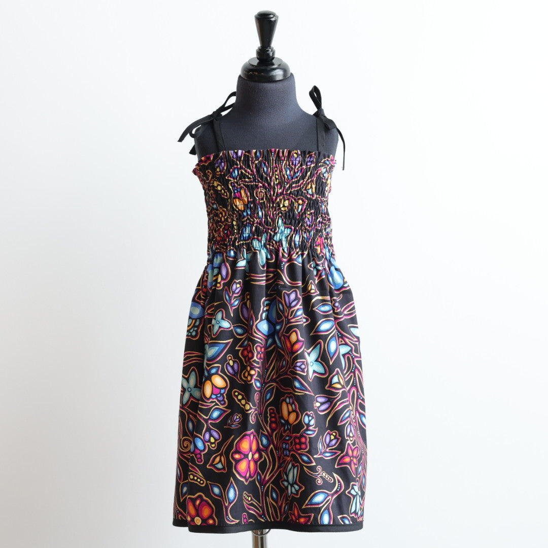 Phoenyx Designs Black Floral Girls Dress