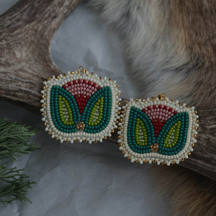Keegan W. Tulip Beaded Earrings