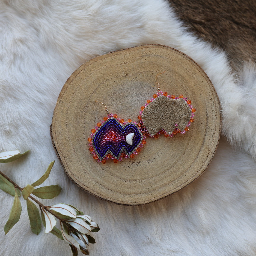 Mercedes G. Sunset Bison Drop Earrings