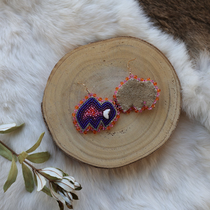 Mercedes G. Sunset Bison Drop Earrings