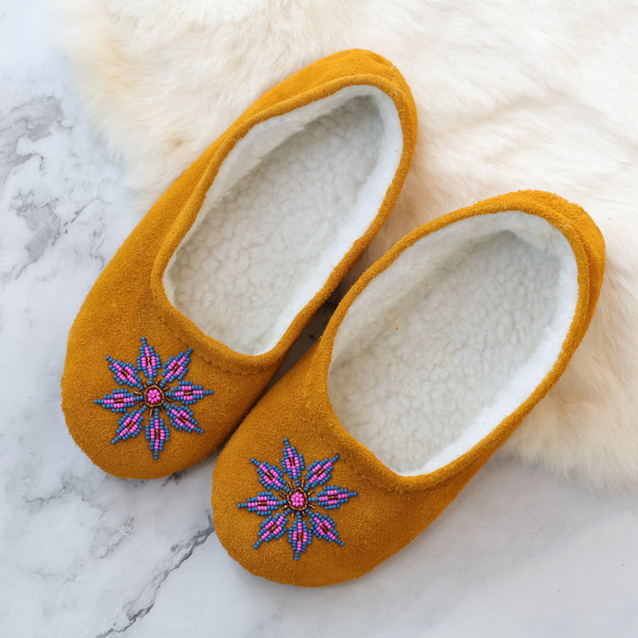 T.Sullivan Size 7.5 Blue &amp; Pink Snowflake Ballerina Slippers