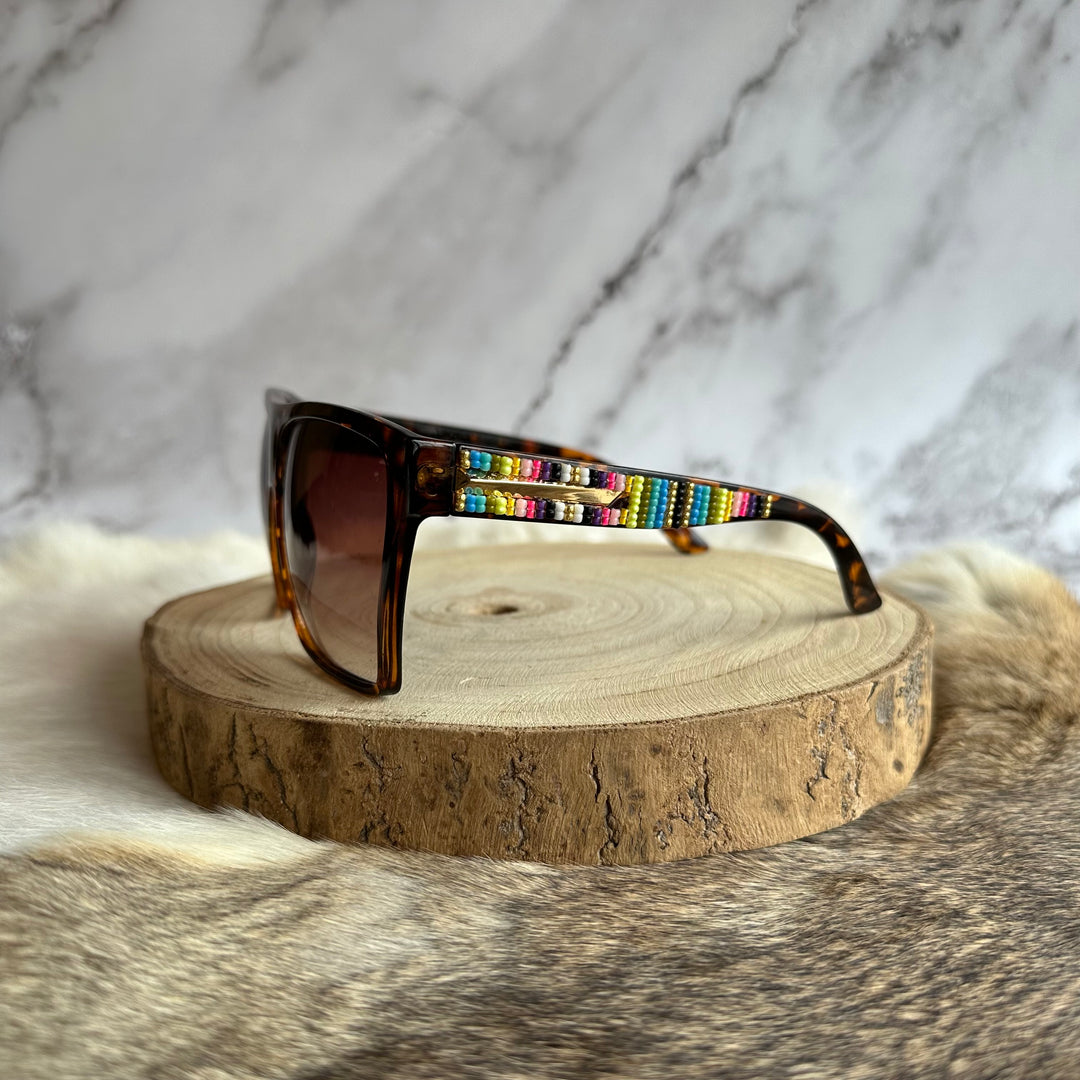 Rebelina Oversized Beaded Sunglasses