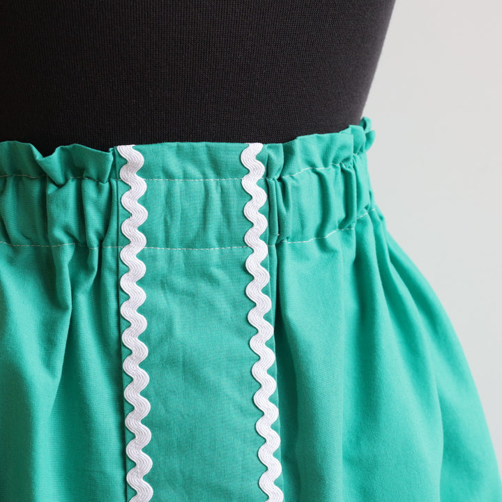 Vi's CREE-ations Seafoam Button Panel Ribbon Skirt