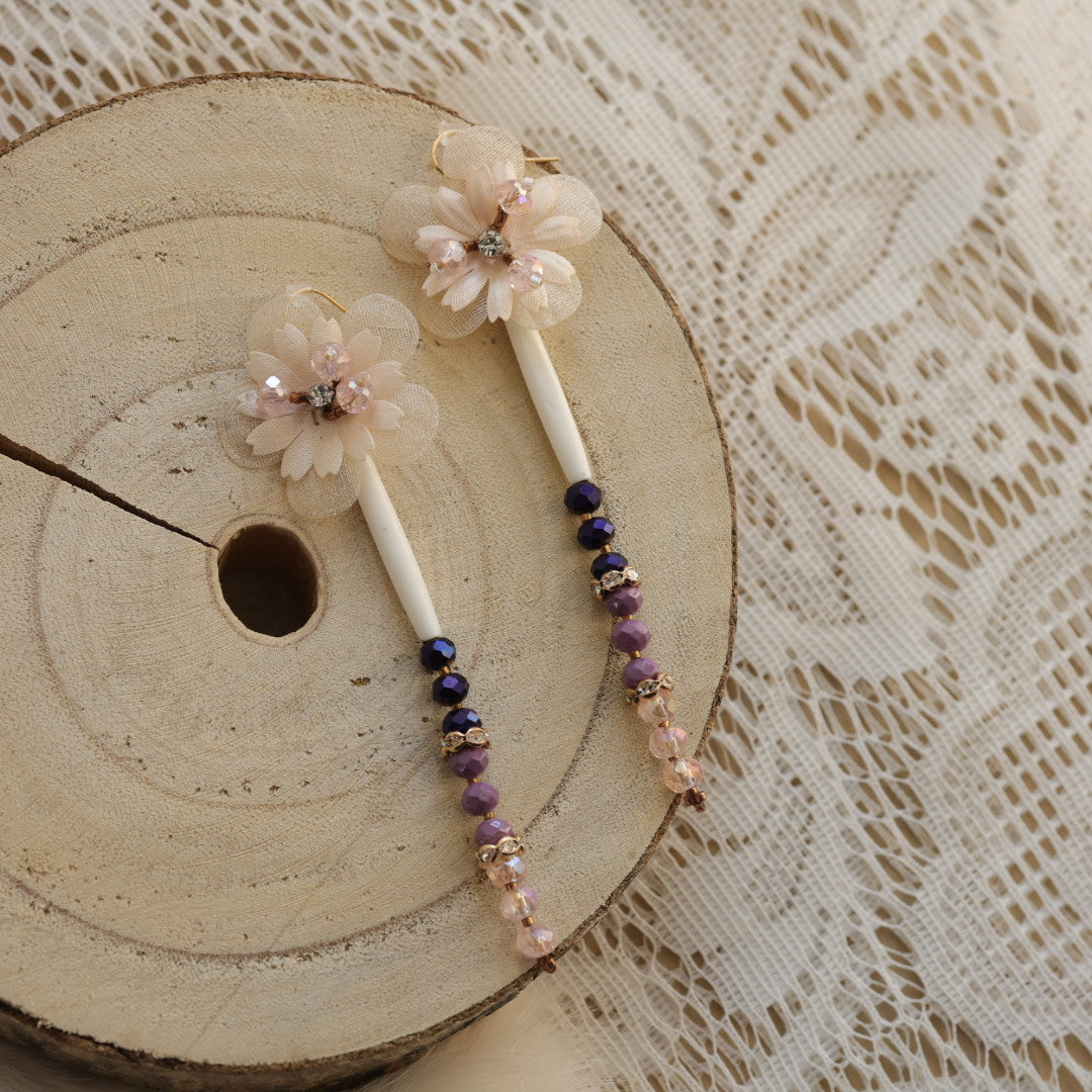 Vibes & a Vision Bison Bone Flower Earrings
