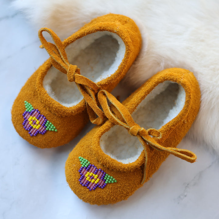 T. Sullivan Toddler 7 Purple Flower Ballerina Slipper