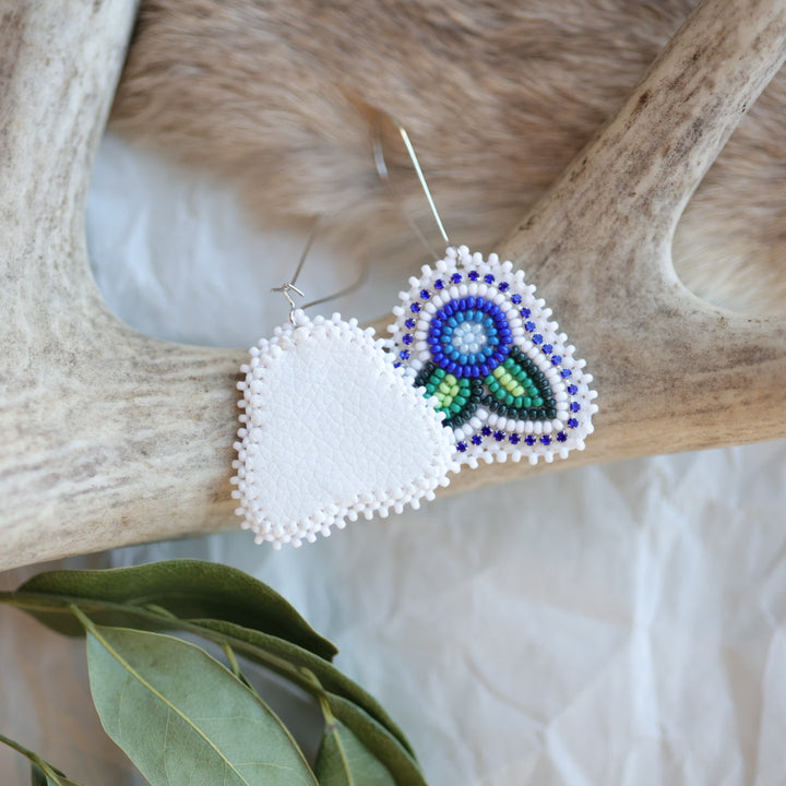 Keegan W. Beaded Saskatoon Berry Earrings