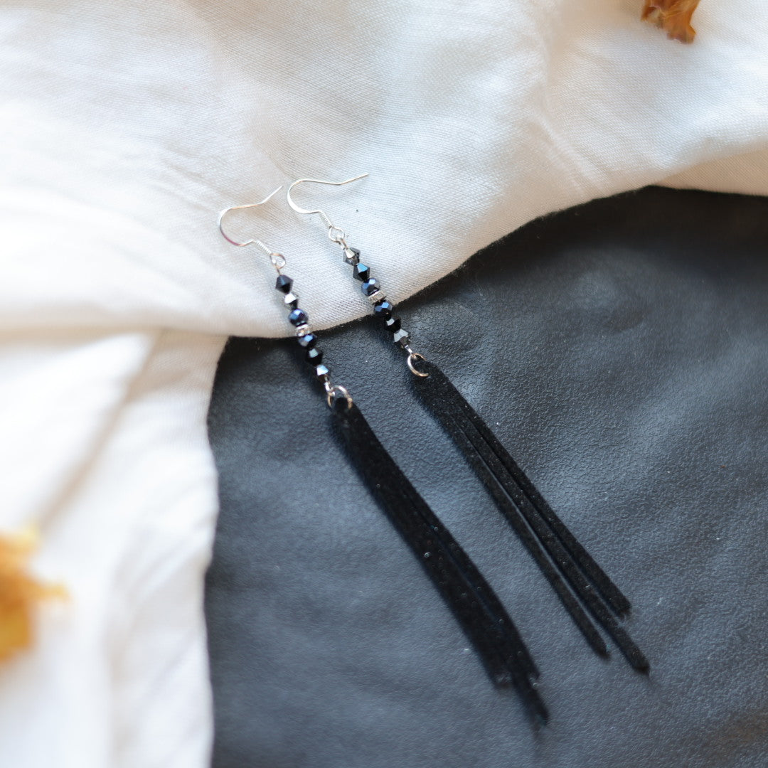 Beth Rose Designs Leather Fringe Earrings - Variety