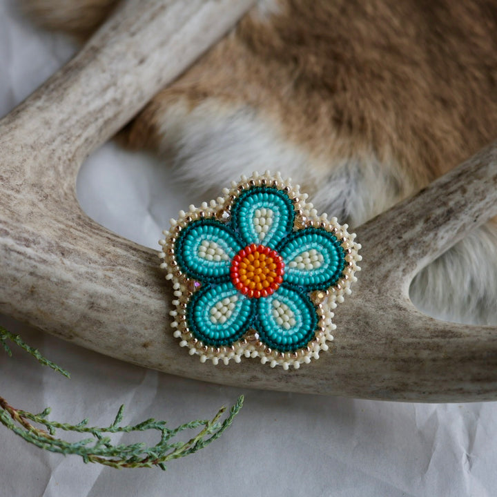Keegan W. Beaded Flower Pins
