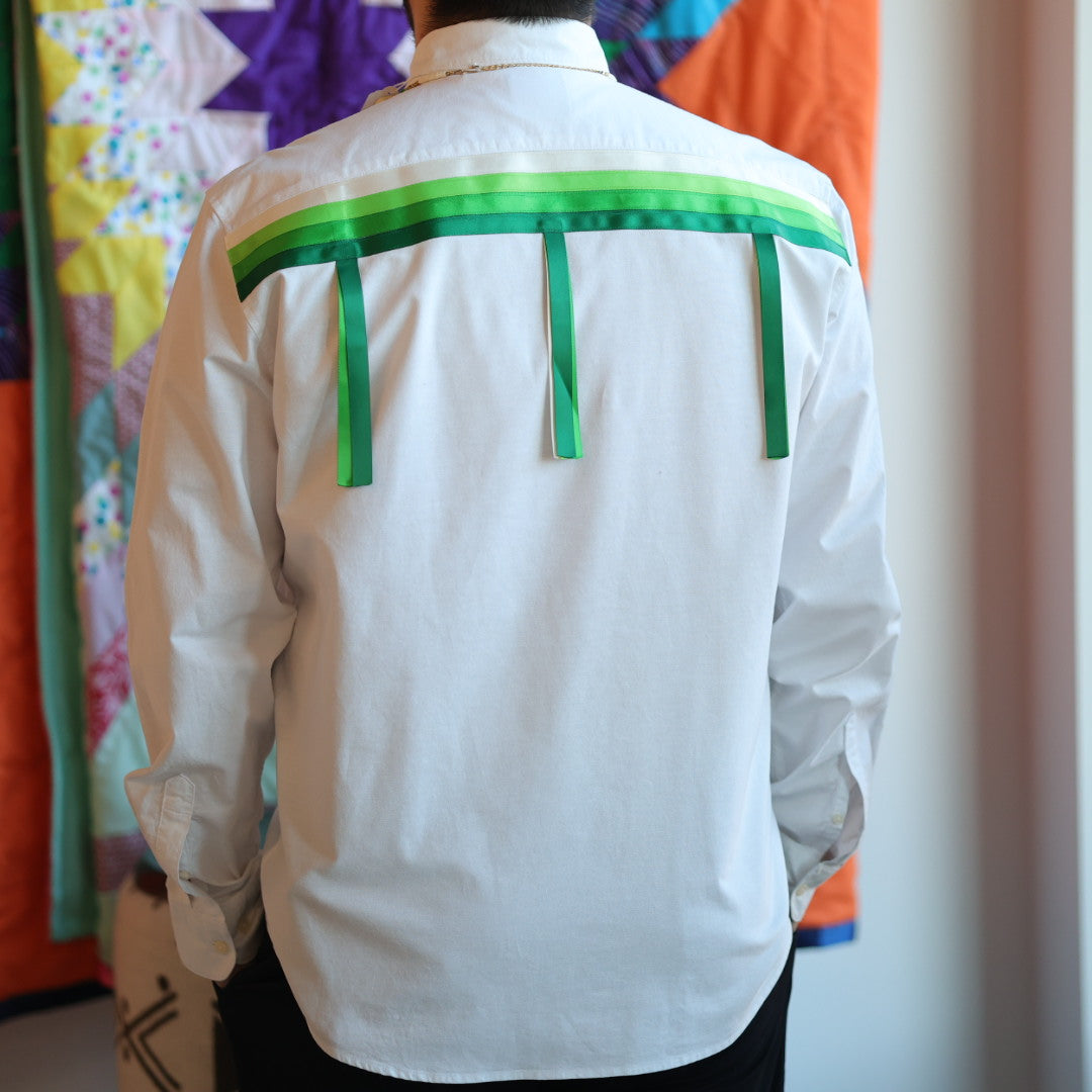 Yellow Mudd Designs Green Ribbon Shirt