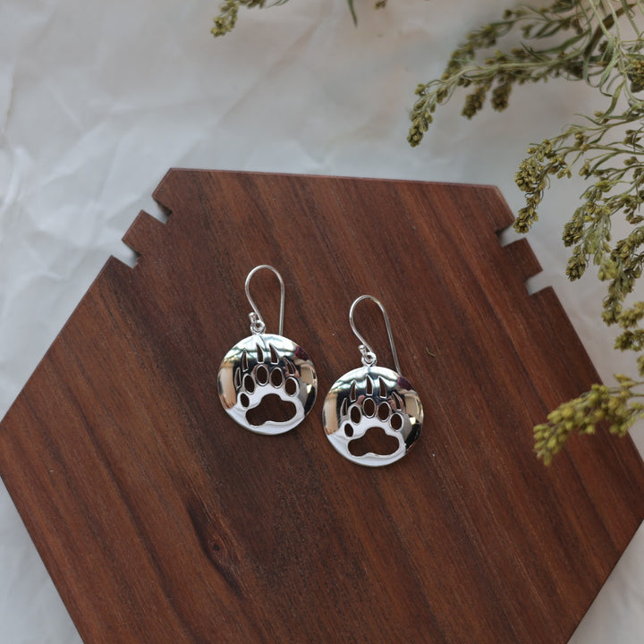Medicine Bear Arts Bear Paw Cut Out Earrings & Necklace