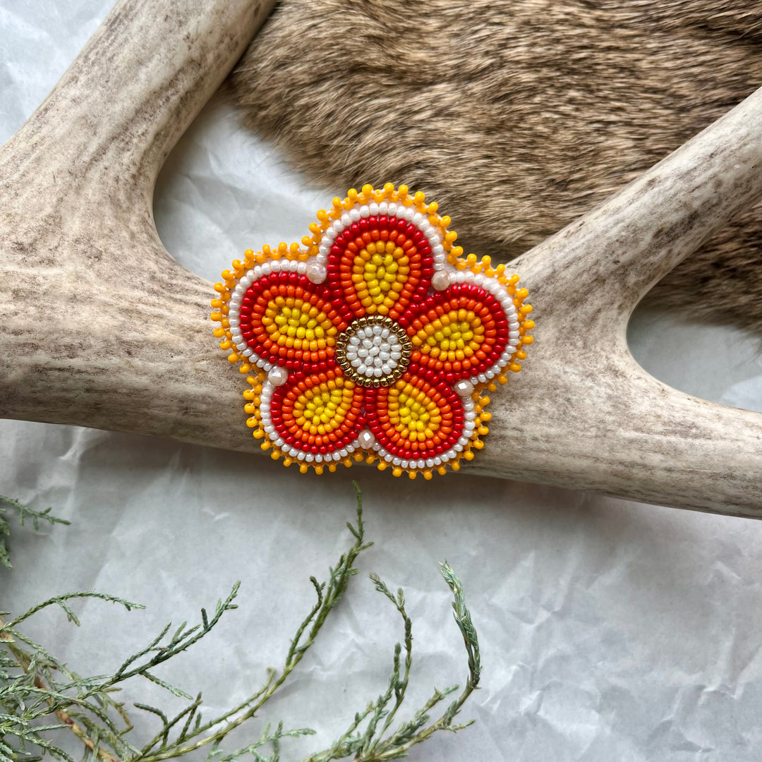 Keegan W. Beaded Flower Pins