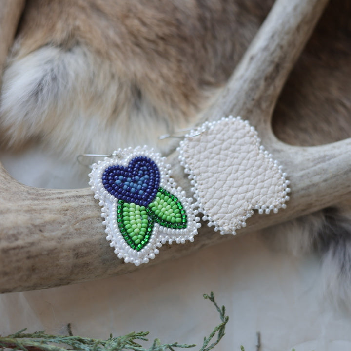 Keegan W. Blueberry Heart Earrings