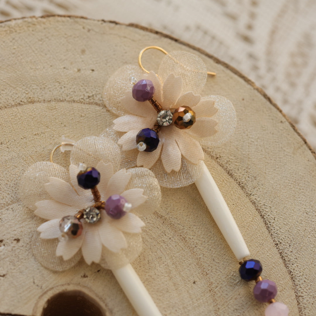 Vibes & a Vision Bison Bone Flower Earrings