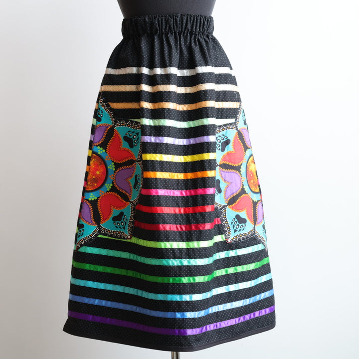 Carol B. Colourful Floral Ribbon Skirt