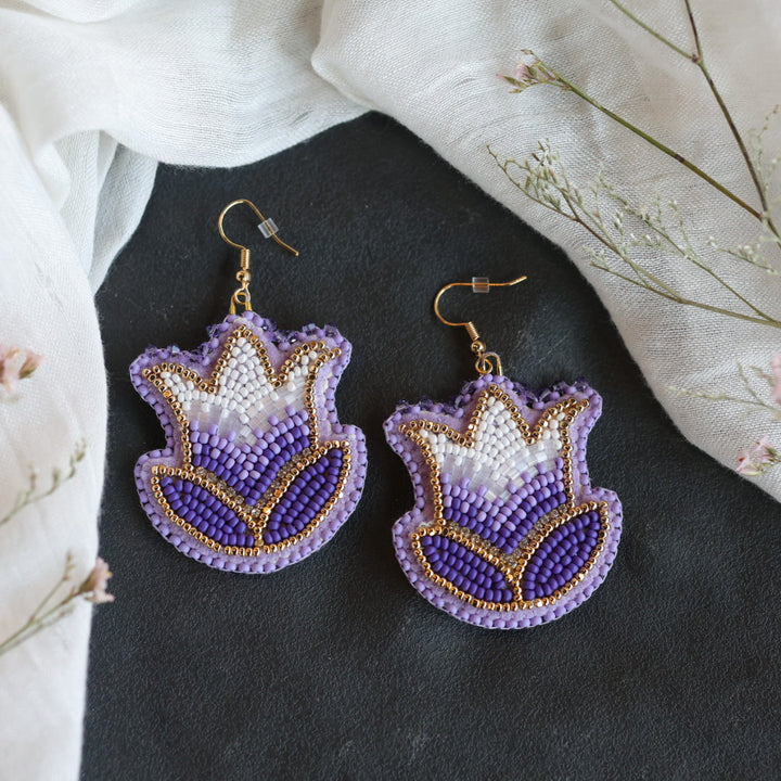 Beth Rose Designs Purple Tulip Earrings