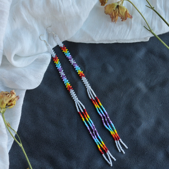 Beth Rose Designs Long Peyote Strand Earrings