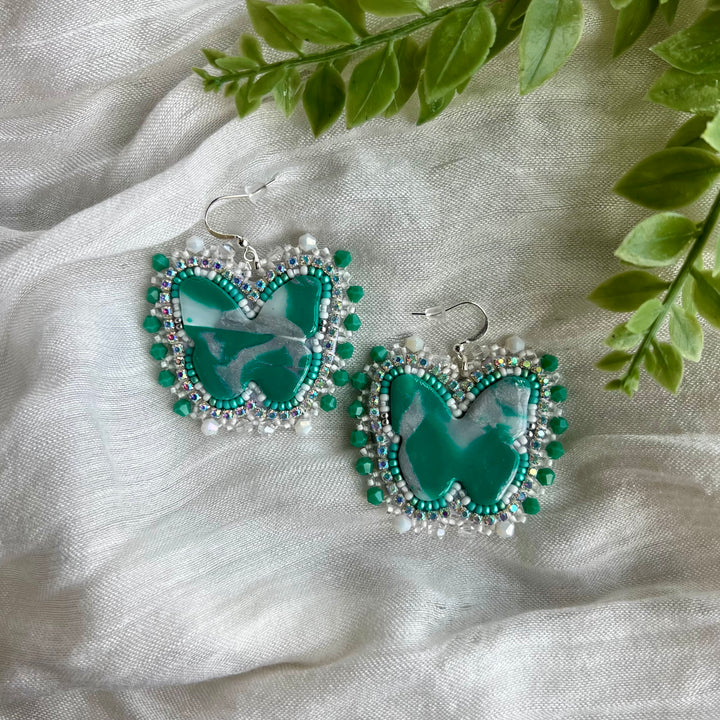 Prairie Beads Butterfly Beaded Earrings