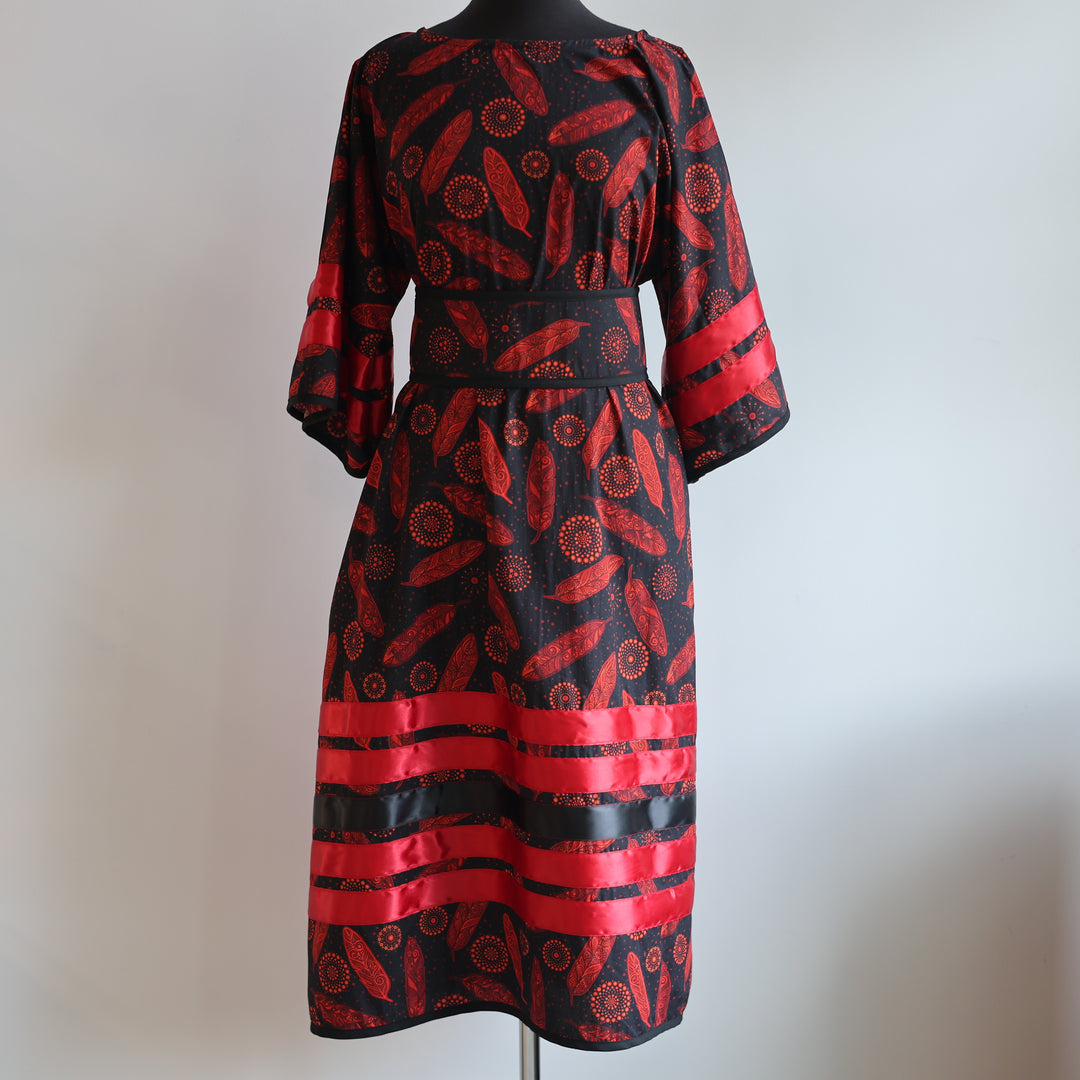 Phoenyx Designs Red Feather T Dress