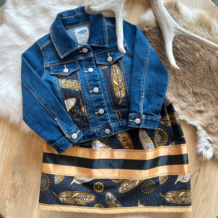 Vi's CREE-ations Gold Feather Toddler Ribbon Set