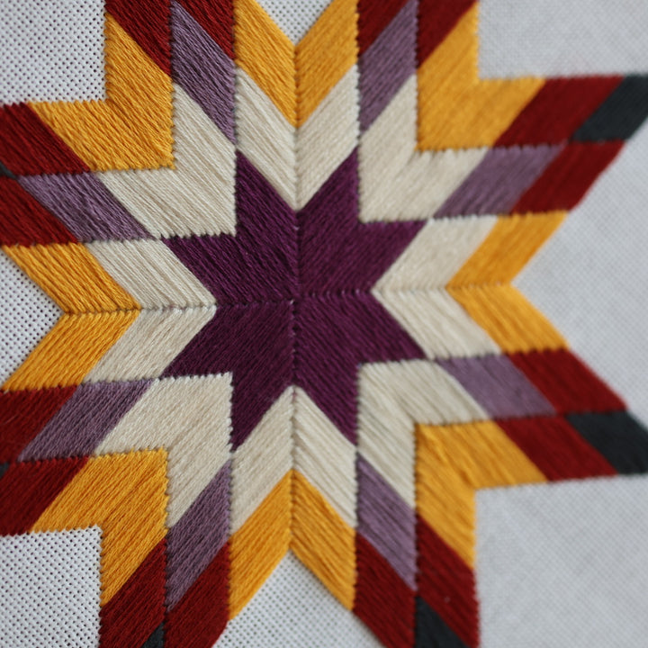 Janene A. Autumnal Lone Star Quilt Embroidery Hoops
