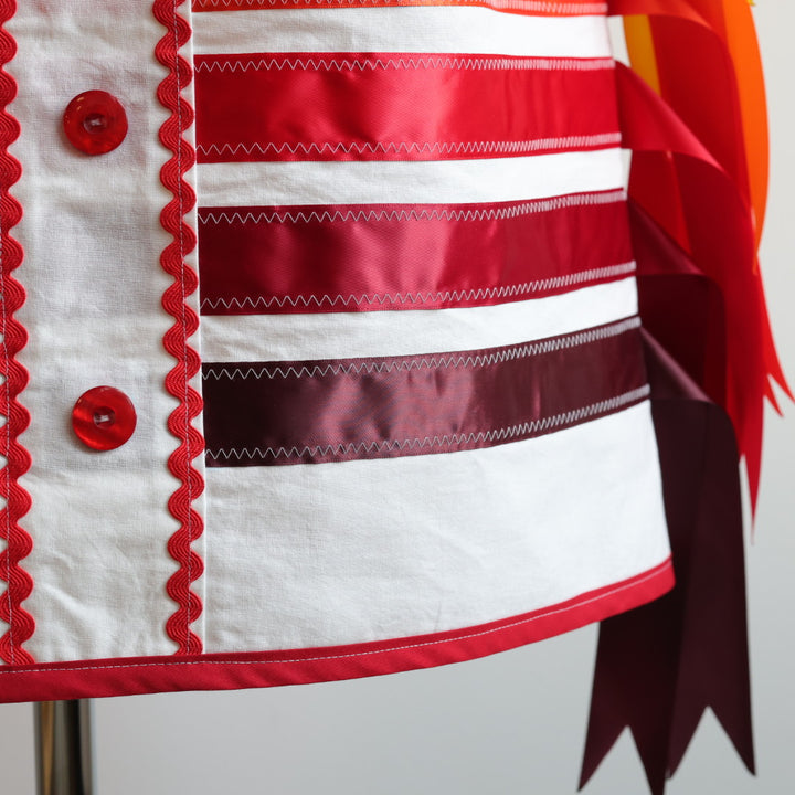 Vi's CREE-ations Fire Button Panel Ribbon Skirt
