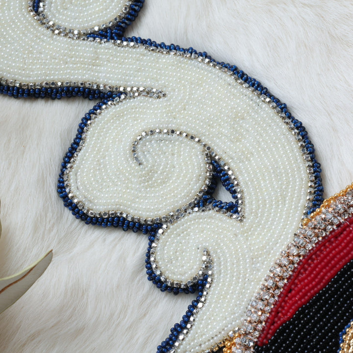 Mercedes G. Indigenous Beaded Cameo Wall Hanging