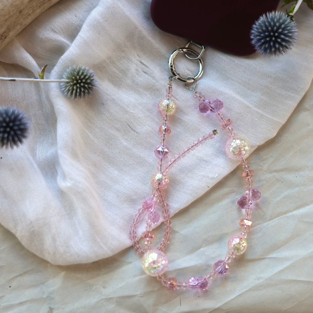 Beaded Blends Pink Beaded Phone Charms