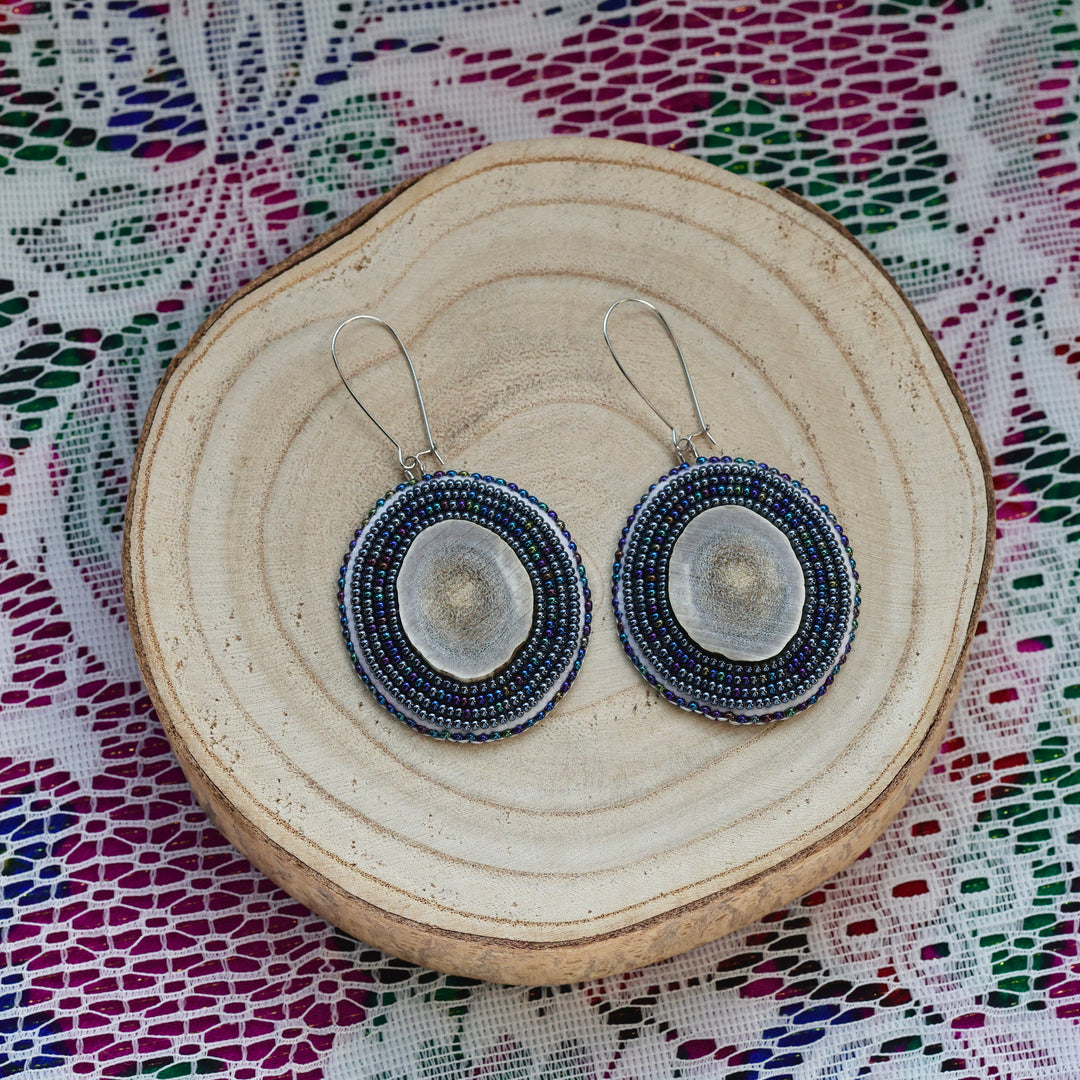 Feline Fancy Eh Ancestral Antler Beaded Earrings