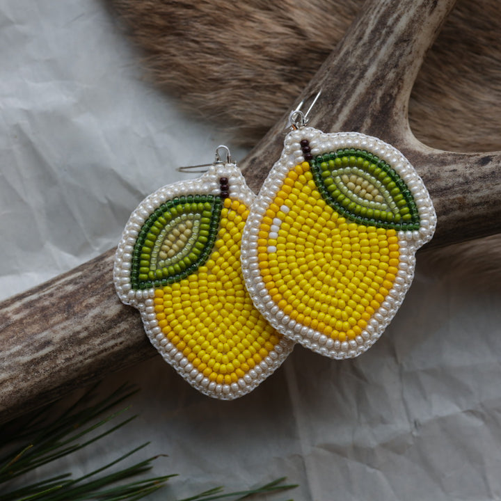 Keegan W. Lemon Beaded Earrings