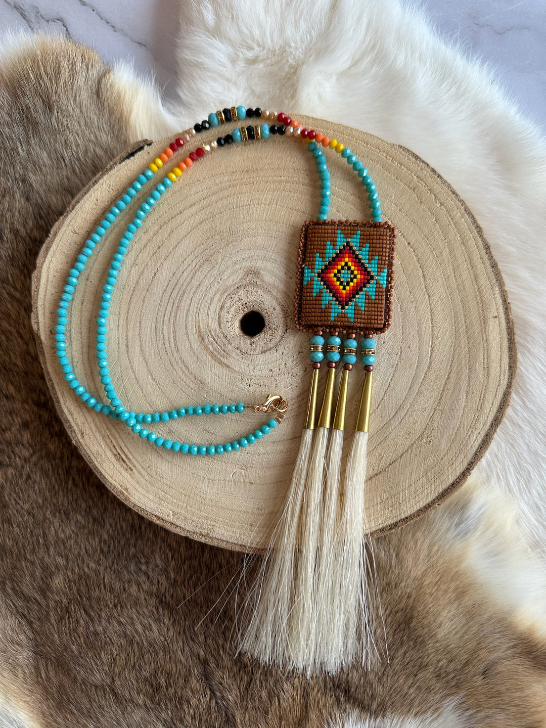 Beth Rose Designs Brown & Turquoise Loomed Collection