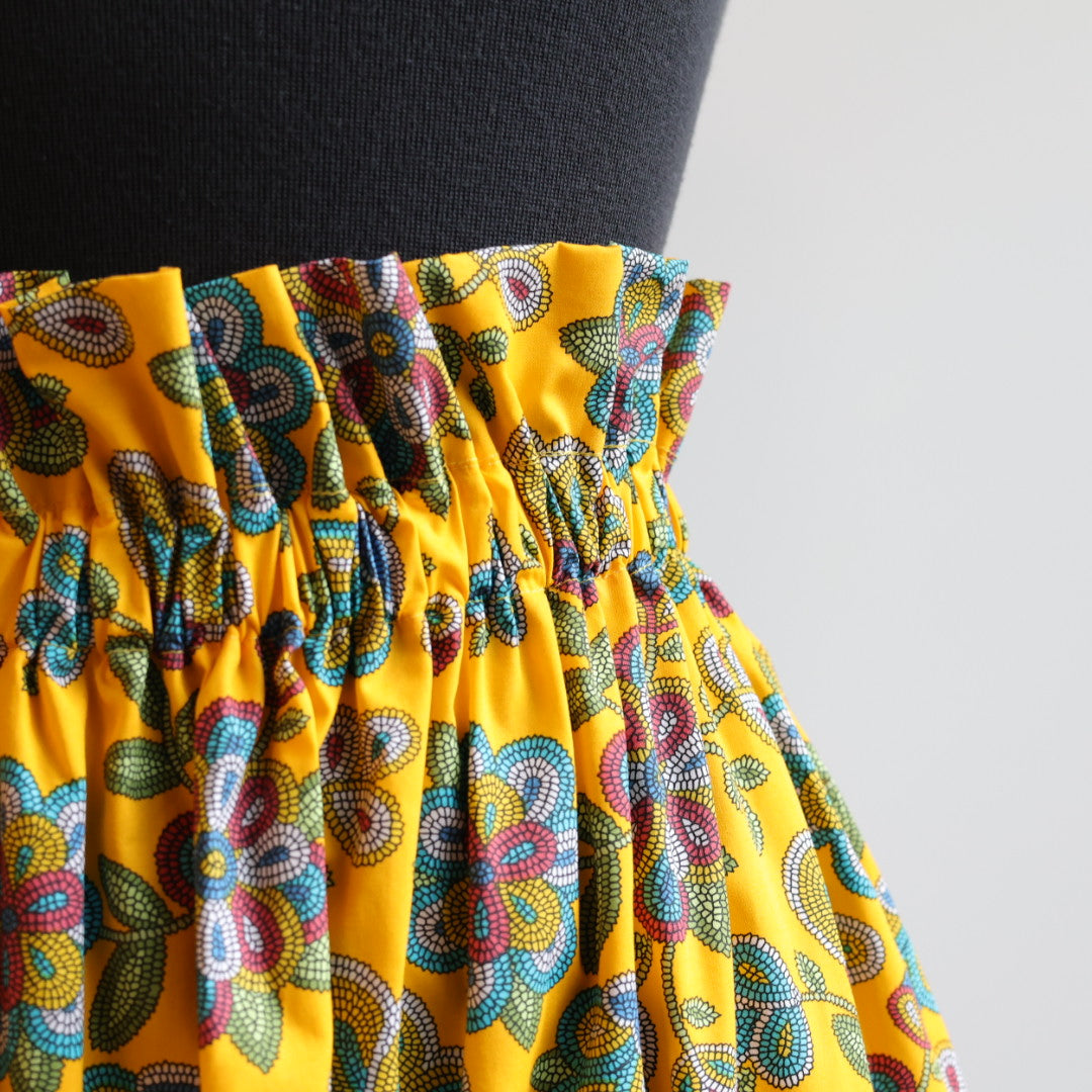 Margaret R. Beaded Floral Pattern Ribbon Skirts
