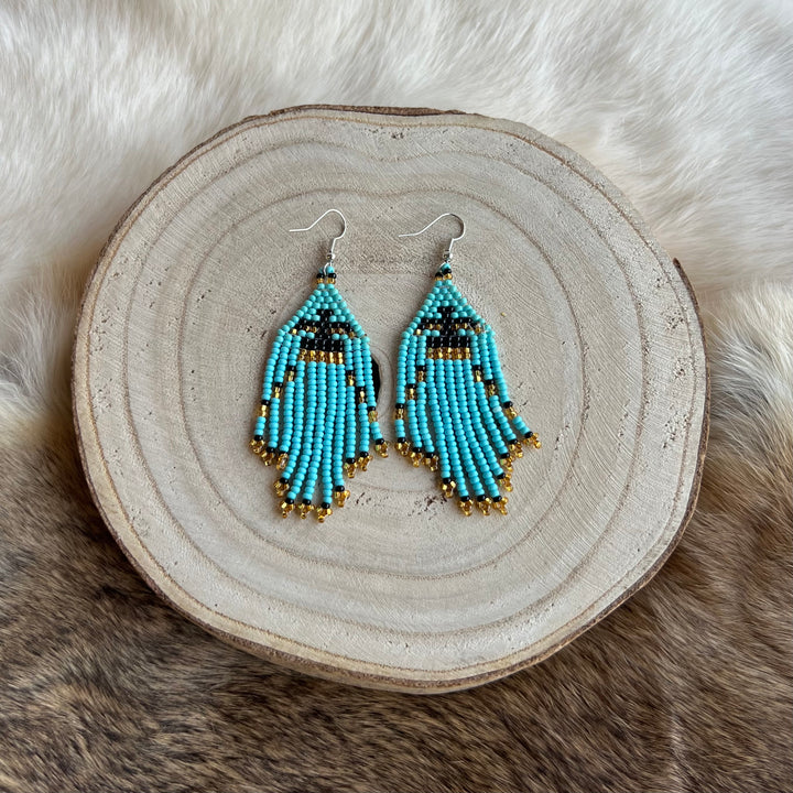 Maxine T. Thunderbird Fringe Earrings