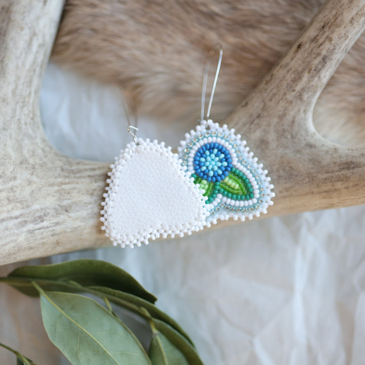 Keegan W. Beaded Saskatoon Berry Earrings