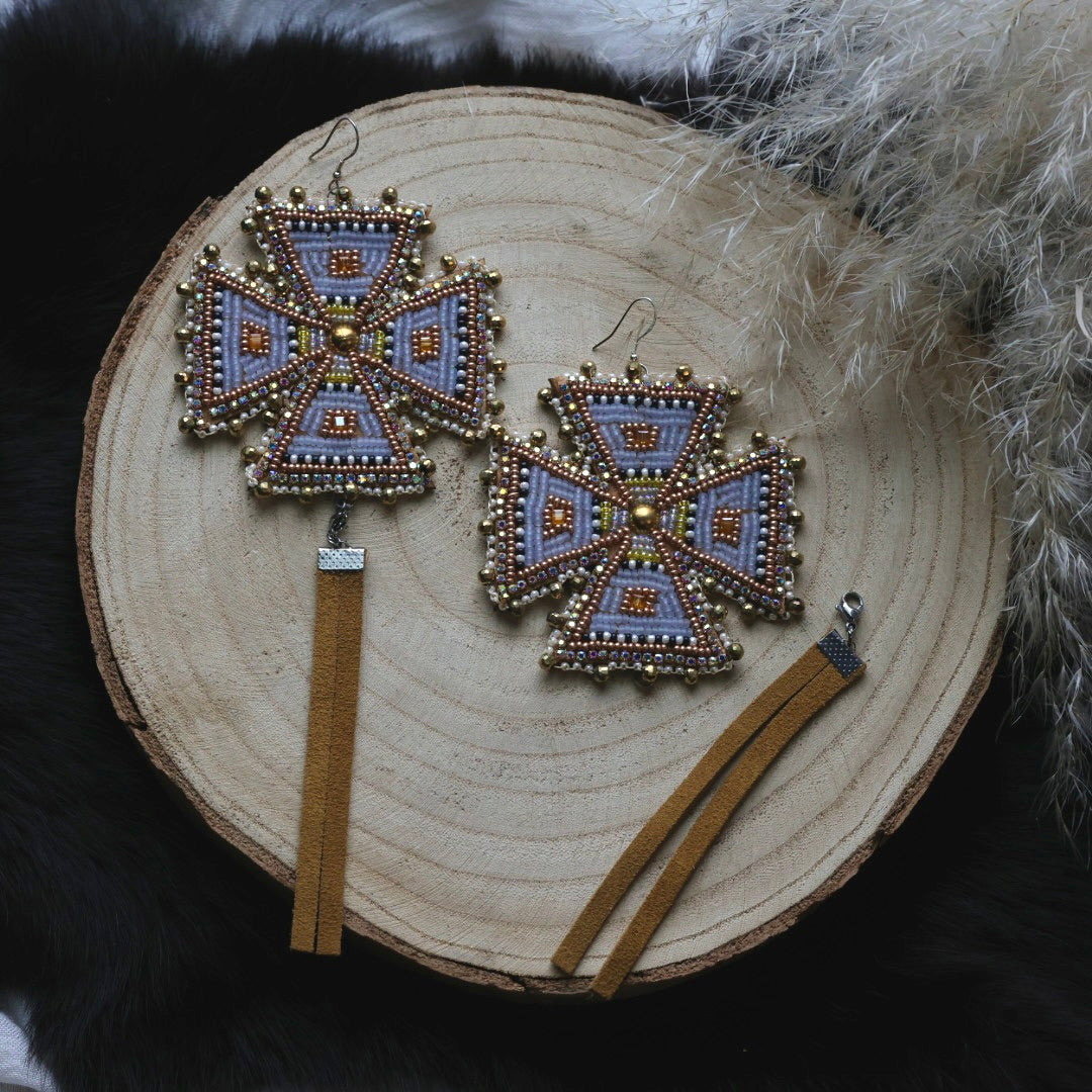 Ironstar Co. Four Directions Convertible Beaded Earrings