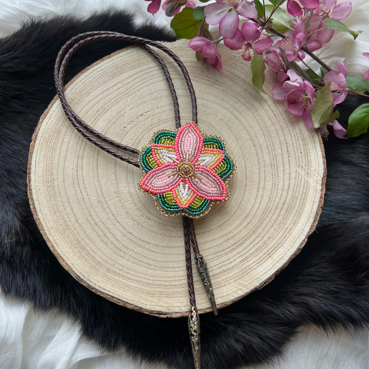 Ironstar Co. Lily Beaded Bolo Tie