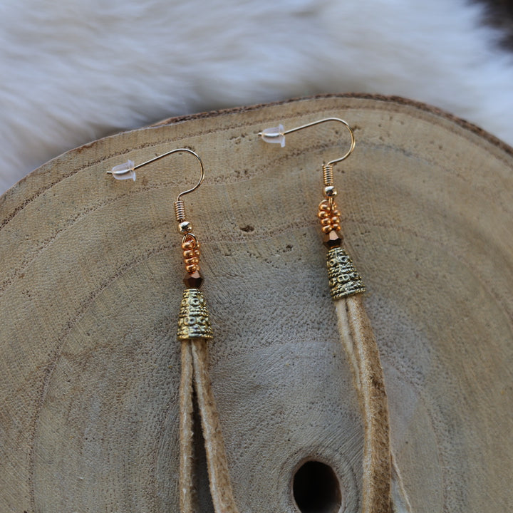 Mercedes G. Moose Hide Tassel Earrings